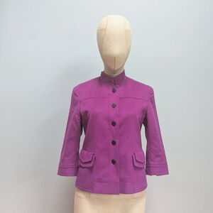 Akris Punto Purple Angora Wool Blazer - Size 4